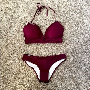 Vicotria Secret Pink Bikini set- 32DD top and size small cheeky bottom